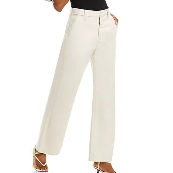 MOTHER Denim - MOTHER The Sk8er Prep Sneak High Rise Wide Leg Ecru Trouser Jeans Size 26 NWT